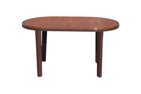 Stół plastikowy owal Jantar-Brąz-0